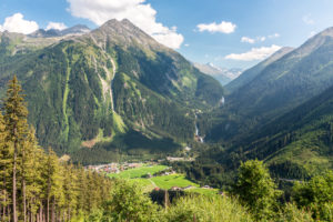 View to the Krimml waterfalls from the Gerlos alpine road, salzburg land, austria, europe View to the Krimml waterfalls from the Gerlos alpine road, salzburg land, austria, europe